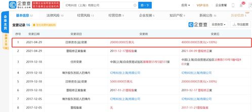 嗶哩嗶哩關(guān)聯(lián)公司注冊(cè)資本大幅提升至4億美元，強(qiáng)化信息技術(shù)領(lǐng)域布局